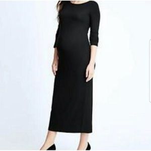 GAPMaternity-Black sheath maxi dress